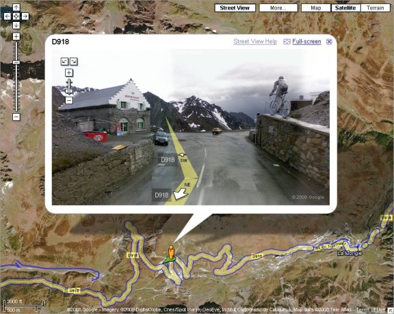 Google StreetView Tourmalet